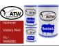 Preview: Hummer, Victory Red, 74 / WA9260: 500ml Lackdose + 500ml Klarlack + 250ml Härter - Set, von ATW Autoteile West.